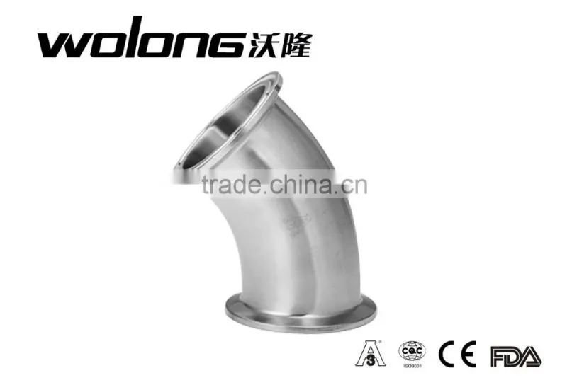 Stainless steel sanitary pipe fittings& clamp elbow
