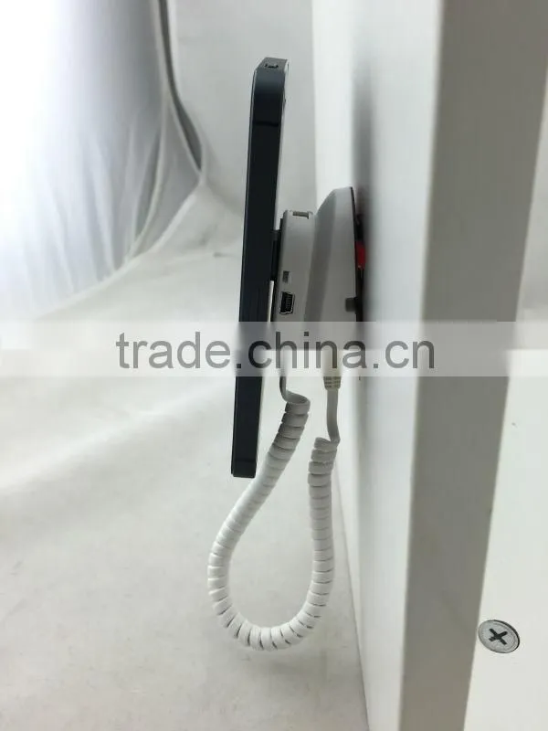 Showhi popular wall-mounting security display stand for cell phone with alarm XC5100+-IG