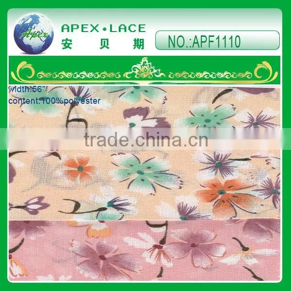 China factory fashionable floral chiffon fabric