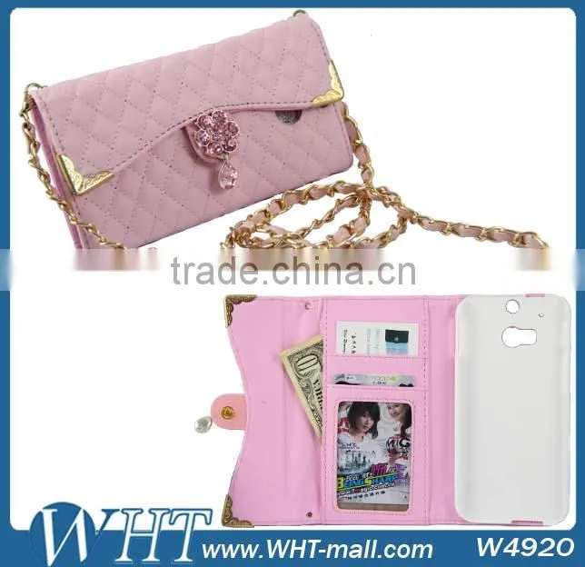 For HTC M8 One 2 Flip Leather Purse Wallet Cover Case