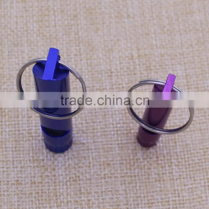 Wholesale cheap custom aluminum whistle keychain