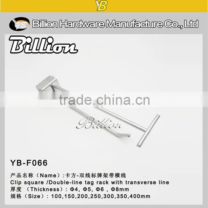 Hot sale metal slatwall hook retail slatwall bracket fitting for glass
