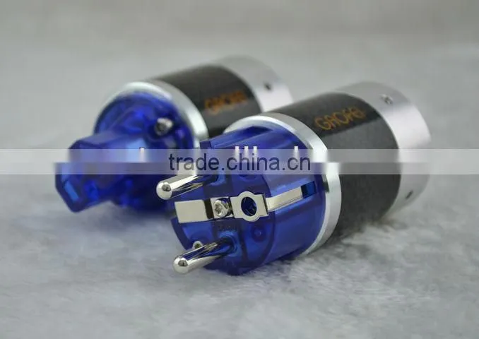 Audiocrast Rhodium Plated Carbon Fiber Schuko Power plug