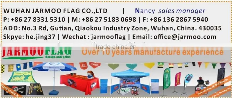 Wall hanging flag banner with sewed sleeve for hanging