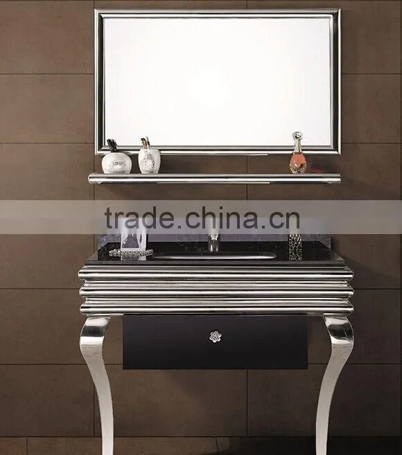 China wholesale 304 stainless steel vanity furniture bathroom cabinet Y-8009