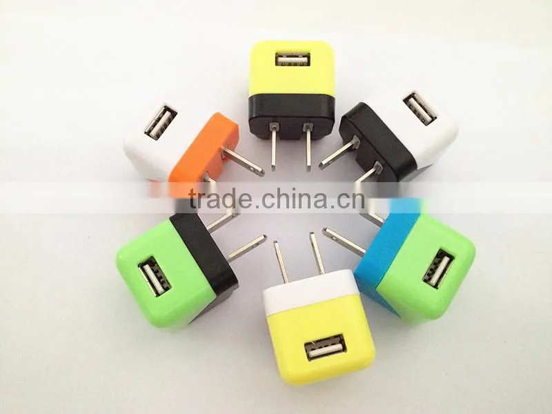 Mobile phone accessories 5V 1A portable cell phone charger with US folding plug for iPhone HTC