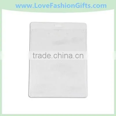 Clear Vinyl Vertical Event Badge Holder With Slot