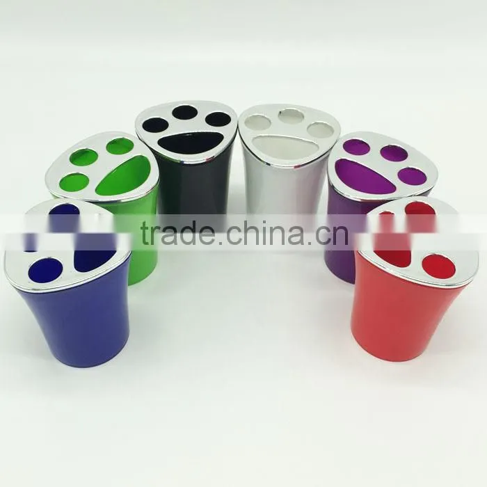 bath accessory set colorful plastic toothbrush holder