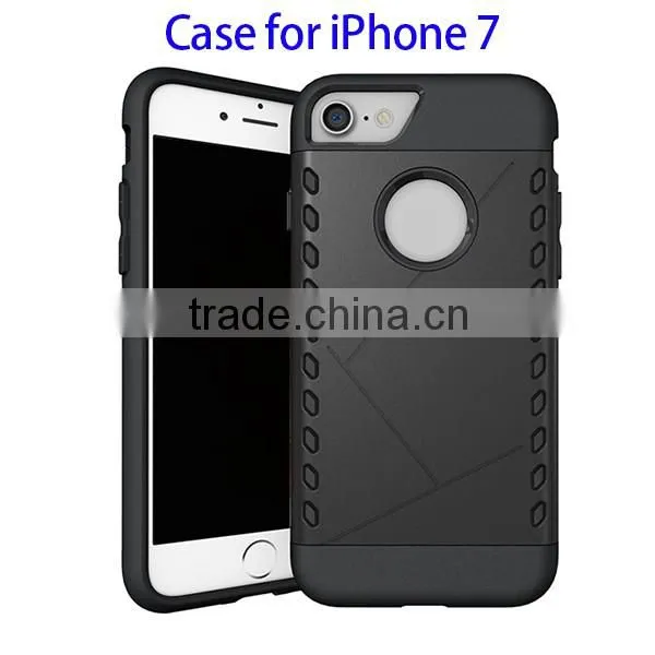 2016 New Arrival!!! 2 in 1 Hybrid Case for iPhone 7, Best Quality Back Cover for iPhone 7