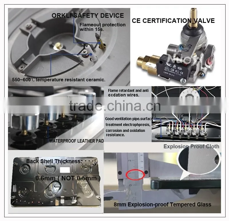 Best selling stainless steel kitchen coutertops gas stove valve price built-in hob