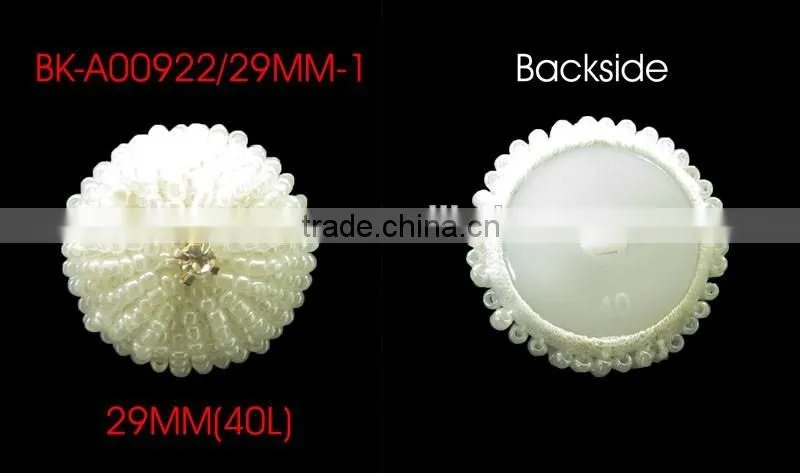 4MM Clear Rhinestone Rhodium Cup 2MM White Pearl Shank Cover Button