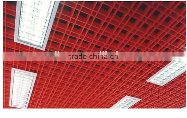 Installation T bar Metal Frame Grid Ceiling Aluminum Lay On Open Cell Ceiling Tile