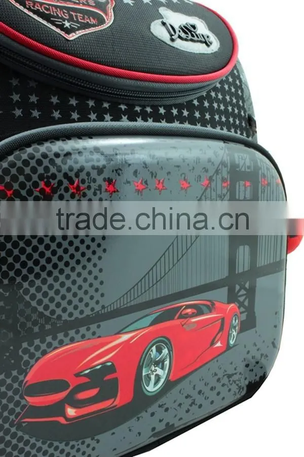 Little boys primary school bag red cars print school backpack