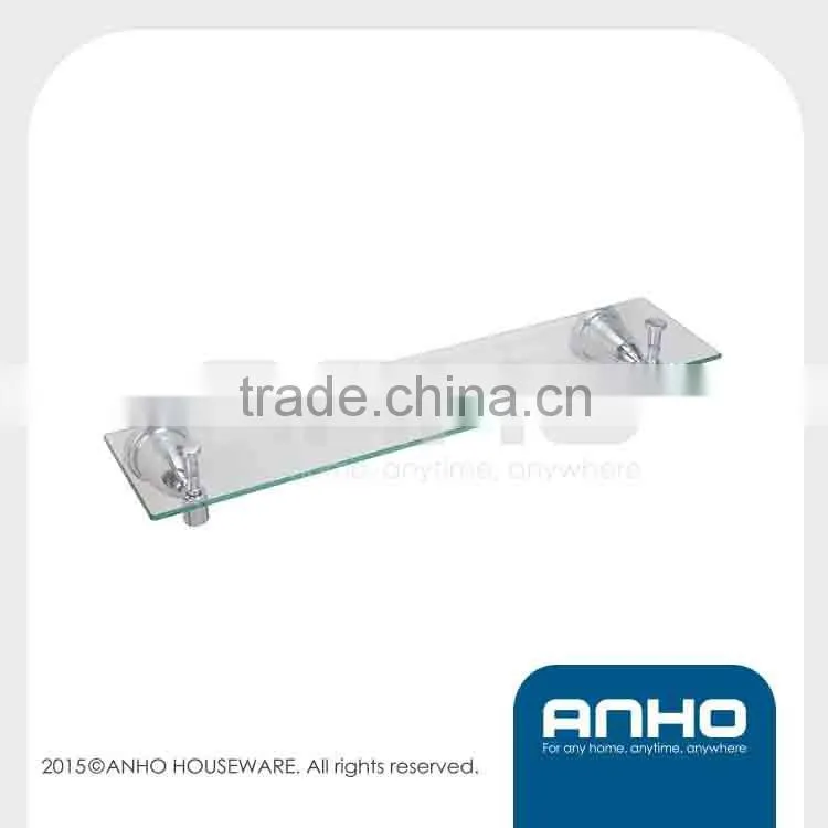 wall mounted bathroom glass shelf