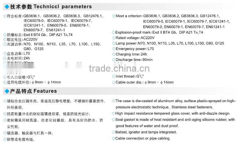 Explosion proof floodlight strong light