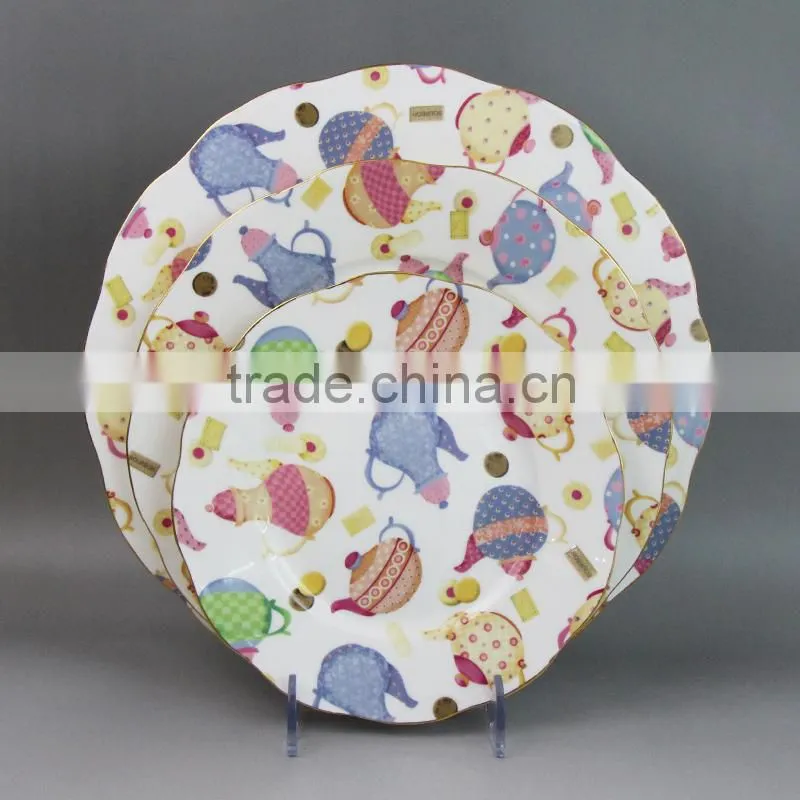 china supplier glazed floral china dinner plates, catering dinner plates, bulk dinner plates