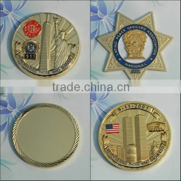 Cheap custom military challenge gold coin token