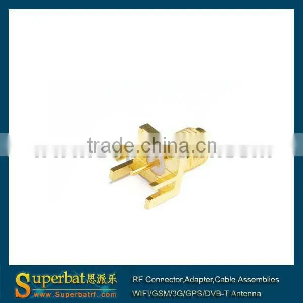 SMA End Launch Jack PCB Mount wide flange .062" short version sma connectors
