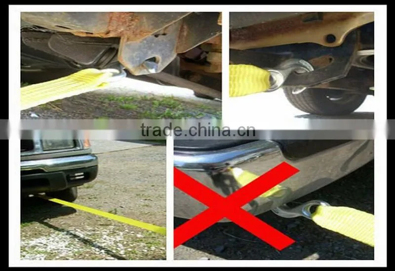 2014 Wholesale Custom Tow Strap With Loops/military webbing belt/container lashing equipment/cambuckle tie down