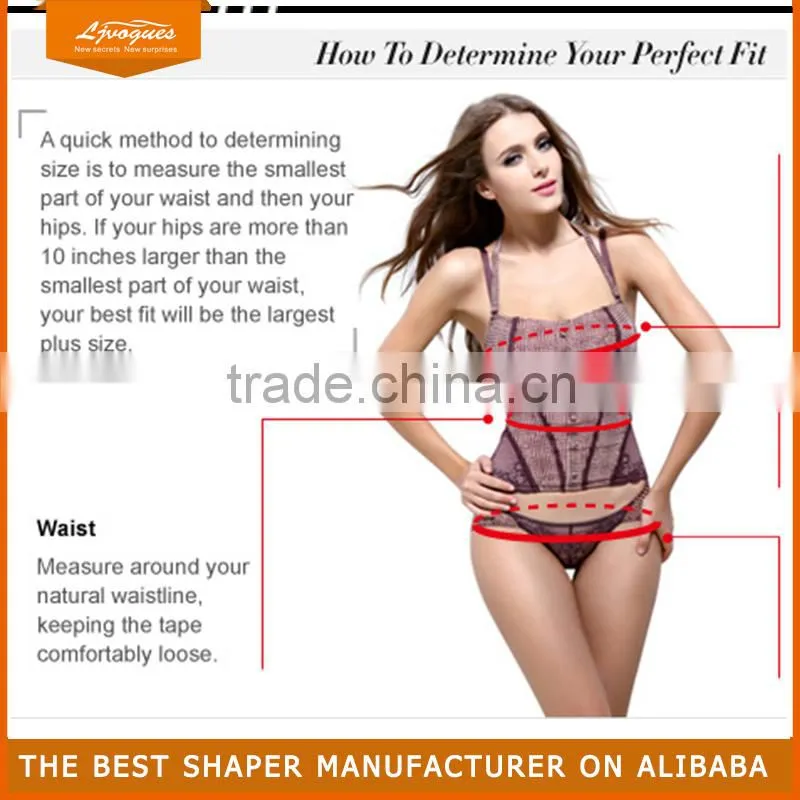 2016 hot sales Black Sexy Plus Size Clip And Zip Waist Training Corset Waist Trainers 3xl