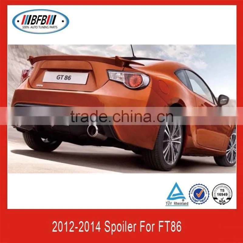 high quality selling 2012 2013 2014 body kit For Toyota gt86 rear trunk spoiler ABS