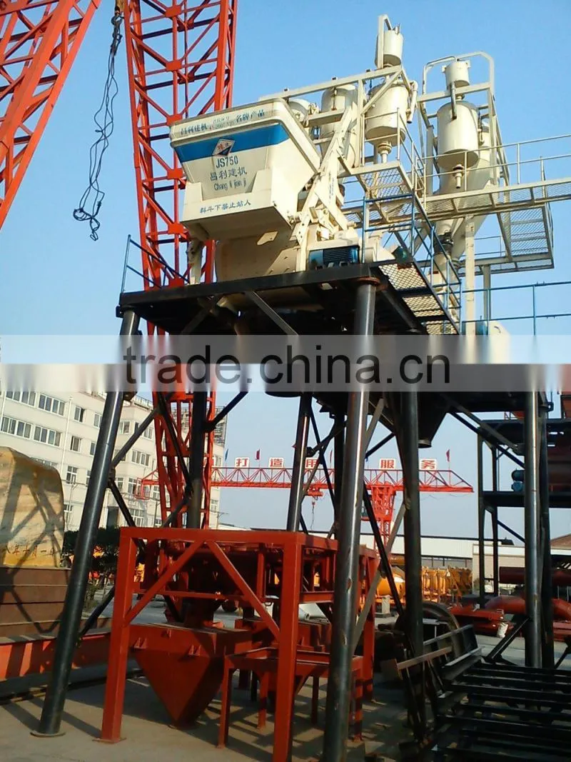 High capacity electric concrete mixer,twin-shaft concrete mixer,JS750 concrete mixer in sri lanka