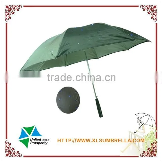 Fashional double canopy LED umbrella
