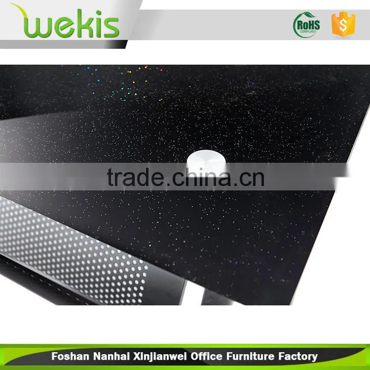 Black color modern office desk executive ceo desk glass office table in office furniture