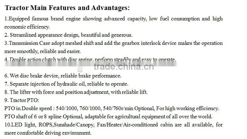 High quality DQ554 55HP 4WD Made in China Cheap Farm Tractor