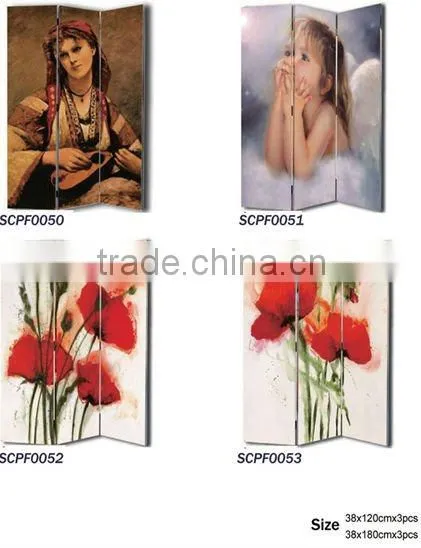 newest wooden canvas screen/canvas room dividers/canvas shoji screen