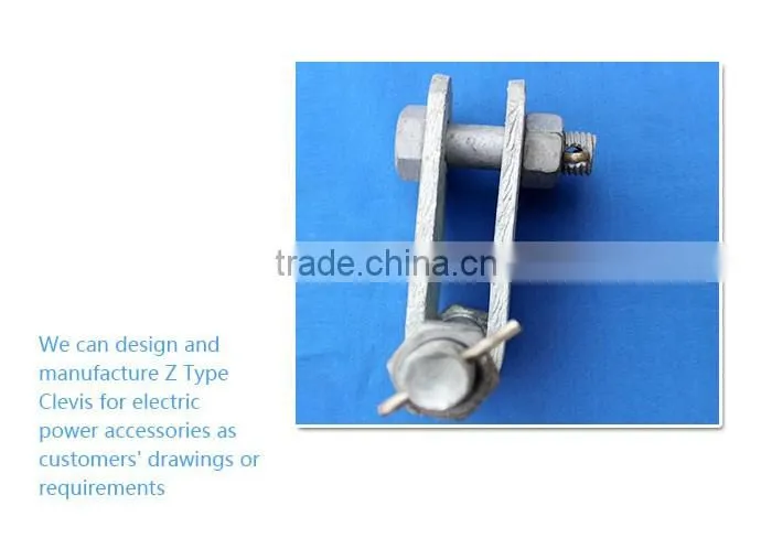 Z Type Clevis/Carbon Steel Forged Galvanized Overhead Pole Line Accessory/Right angle plates