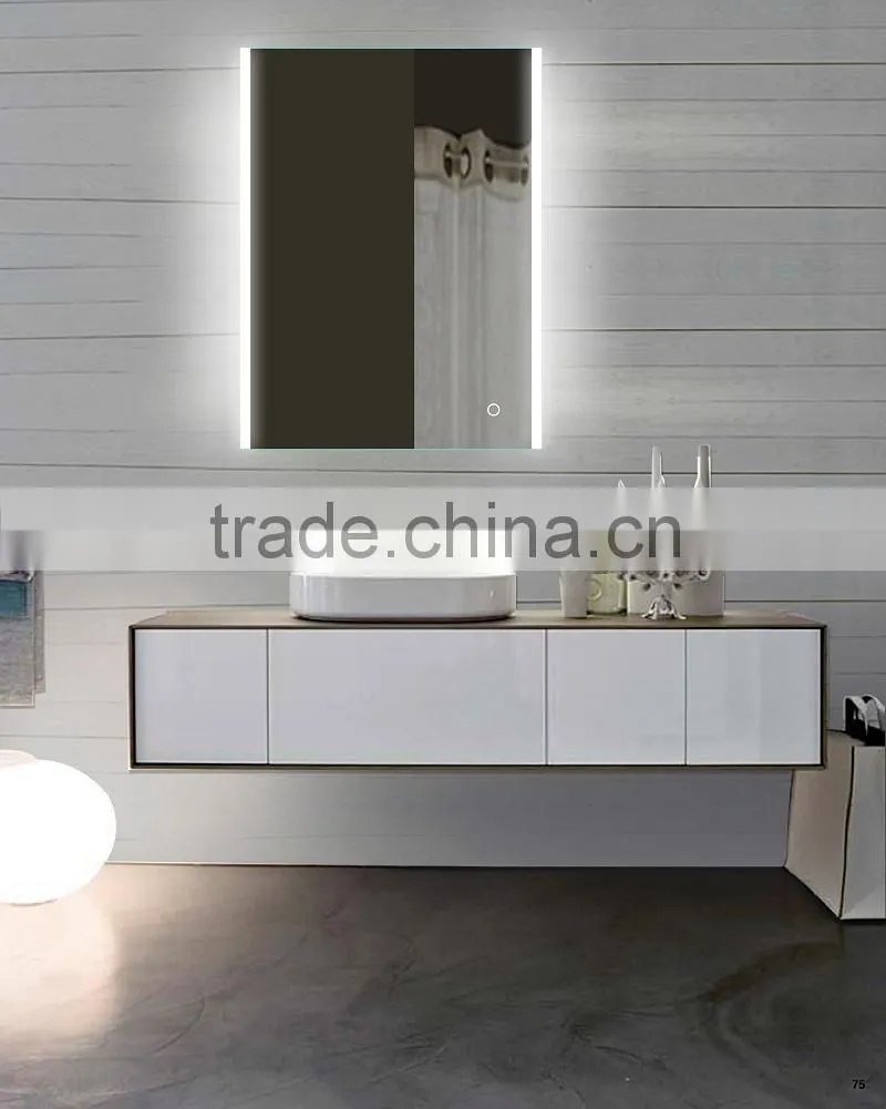 IP44 rated bathroom mirror with led lighted ,high quality backlit mirror