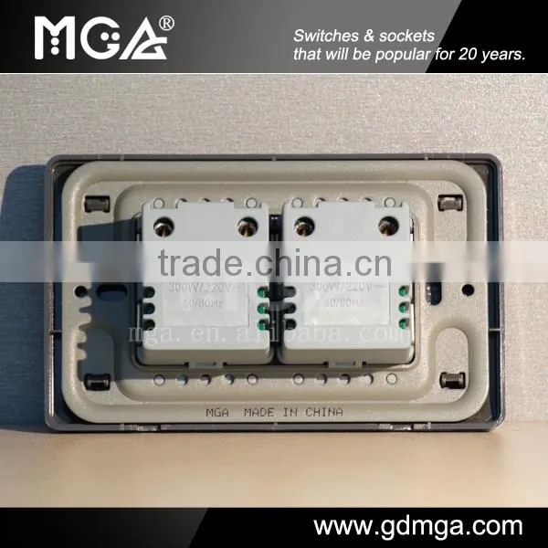 MGA G9 300W LED dimmer 220V&2 gang dimmer switch&electric modular switch