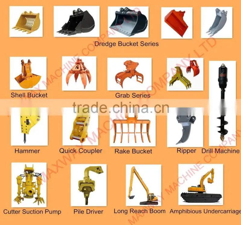 Wearable Steel Chains for Volvo Amphibious Excavator , 40Cr Steel Material, MAXWAY Machine Company