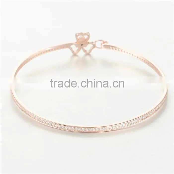 Latest Design Daily Wear Bangle Simple Gold Bangle Bracelet Clover Designs PB001A