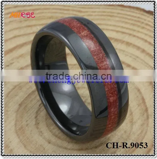 2015 New black diamond ceramic rings for engagement