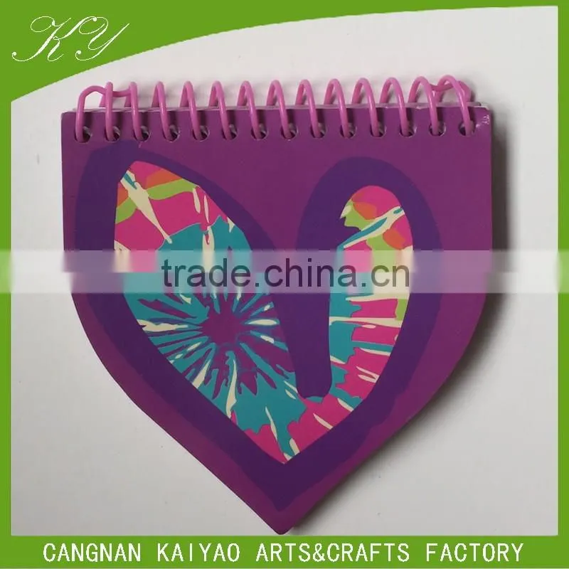 school supplies mini heart spiral notepad for kids