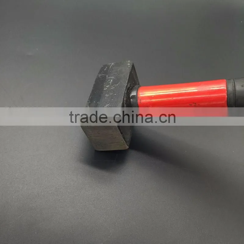 Red handle rubber covered iron hammer