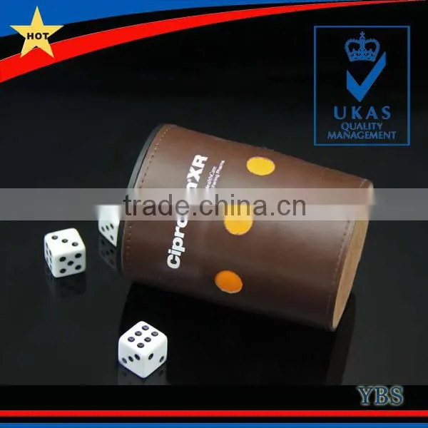 wholesale leather dice cup and dice tray in china