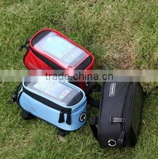 Bicycle Mobile Phone Touch Screen Bag / bicycle handlebar phone bag / bicycle Frame Tube Bag