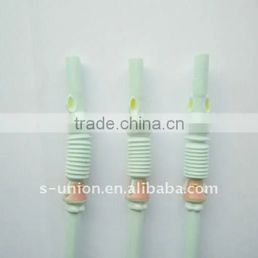 Cute plastic animal cartoon toy drinking straw with ladle