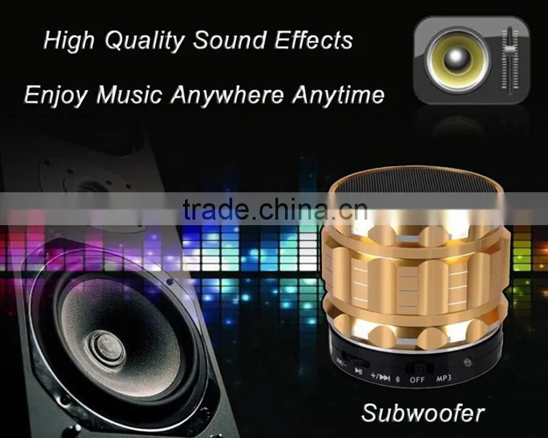 Portable Mini Bluetooth Speakers Metal Steel Wireless Smart Hands Free Speaker With FM Radio Support SD Card for MP3 Player