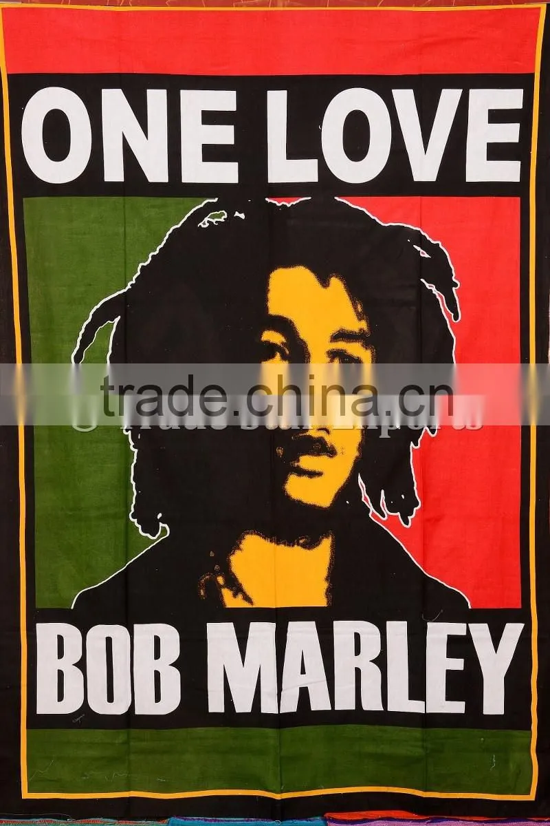 Wholesale Bob Marley Tapestry Indian Wall Hanging Hippie Tapestries Cotton Bedspread Boho Picnic Throw