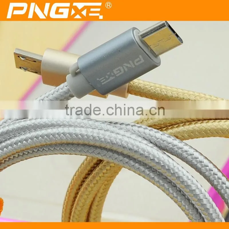 PNGXE High quality colorful micro braided usb cable fast charging data cable for iphone charger cable cable cable manufacturer