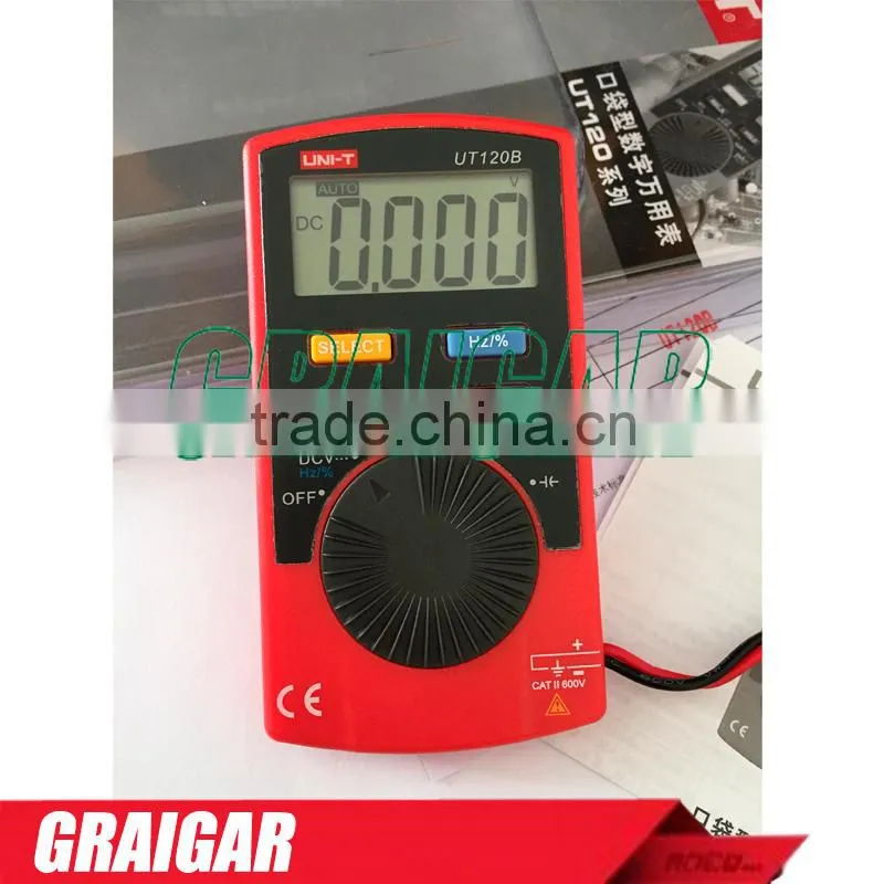Pocket Size Type Digital Multimeters UNI-T UT120B Super Slim Meter Handheld Digital Multimeters mini digital ac dc voltmeter