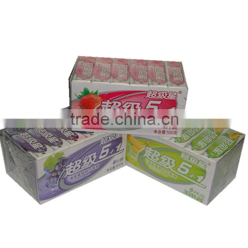 Dafa 5+1 super star fruity flavor sticks chewing gum