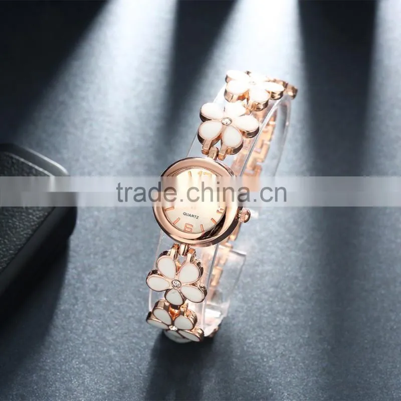 New ladies watches gold plated wrist watch
