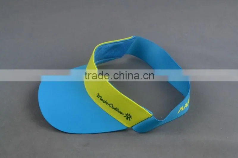 High quality cheap 2D embroidery sun visor cap