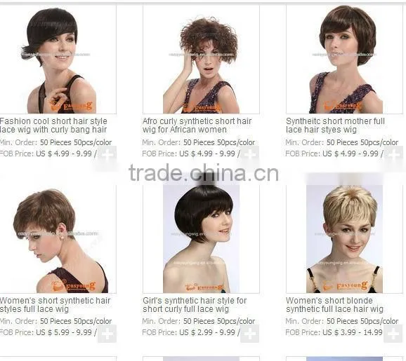 natural hair wigs black wigs wholesale synthetis short curly for girls