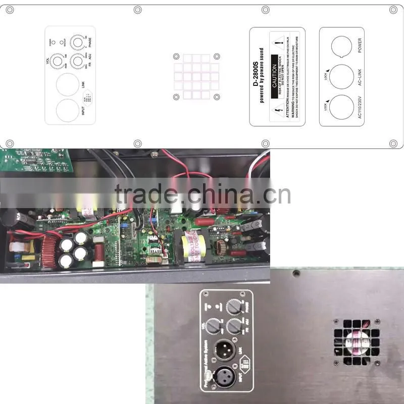 D-2800S powavesound active subwoofer power amplifier 800W + 800W powered subwoofer amplifier module